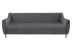 Sofa rozkładana ciemnoszara 3-osobowa ETNA