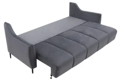 Sofa rozkładana ciemnoszara 3-osobowa ETNA