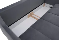 Sofa rozkładana ciemnoszara 3-osobowa ETNA