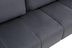 Sofa rozkładana ciemnoszara 3-osobowa ETNA