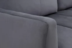 Sofa rozkładana ciemnoszara 3-osobowa ETNA
