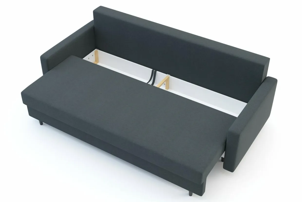 Sofa rozkładana ciemnoszara KELLY