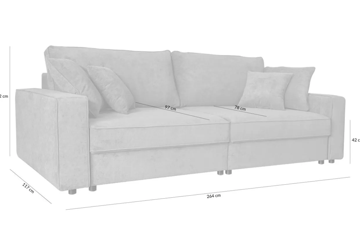 Sofa rozkładana czarna MARKOS
