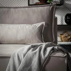 Sofa rozkładana jasnoszara DUE