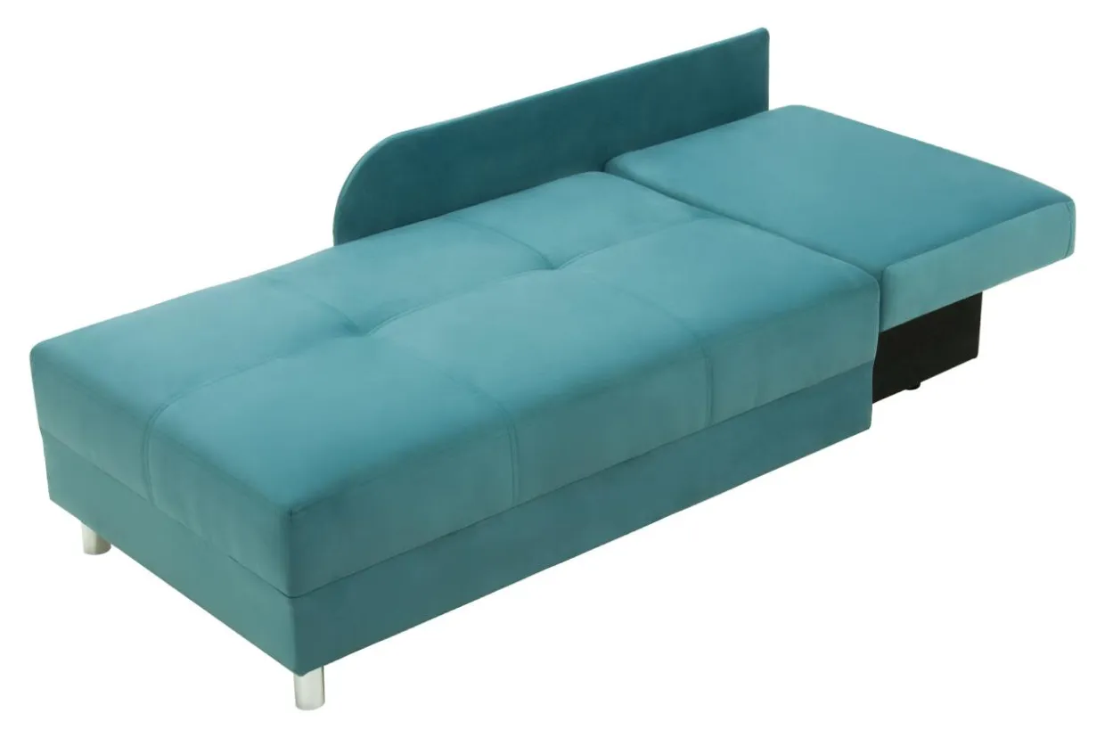 Sofa rozkładana niebiesko-żółta LETTO prawa