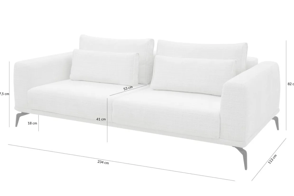 Sofa rozkładana 3-osobowa beżowa AVIGNON