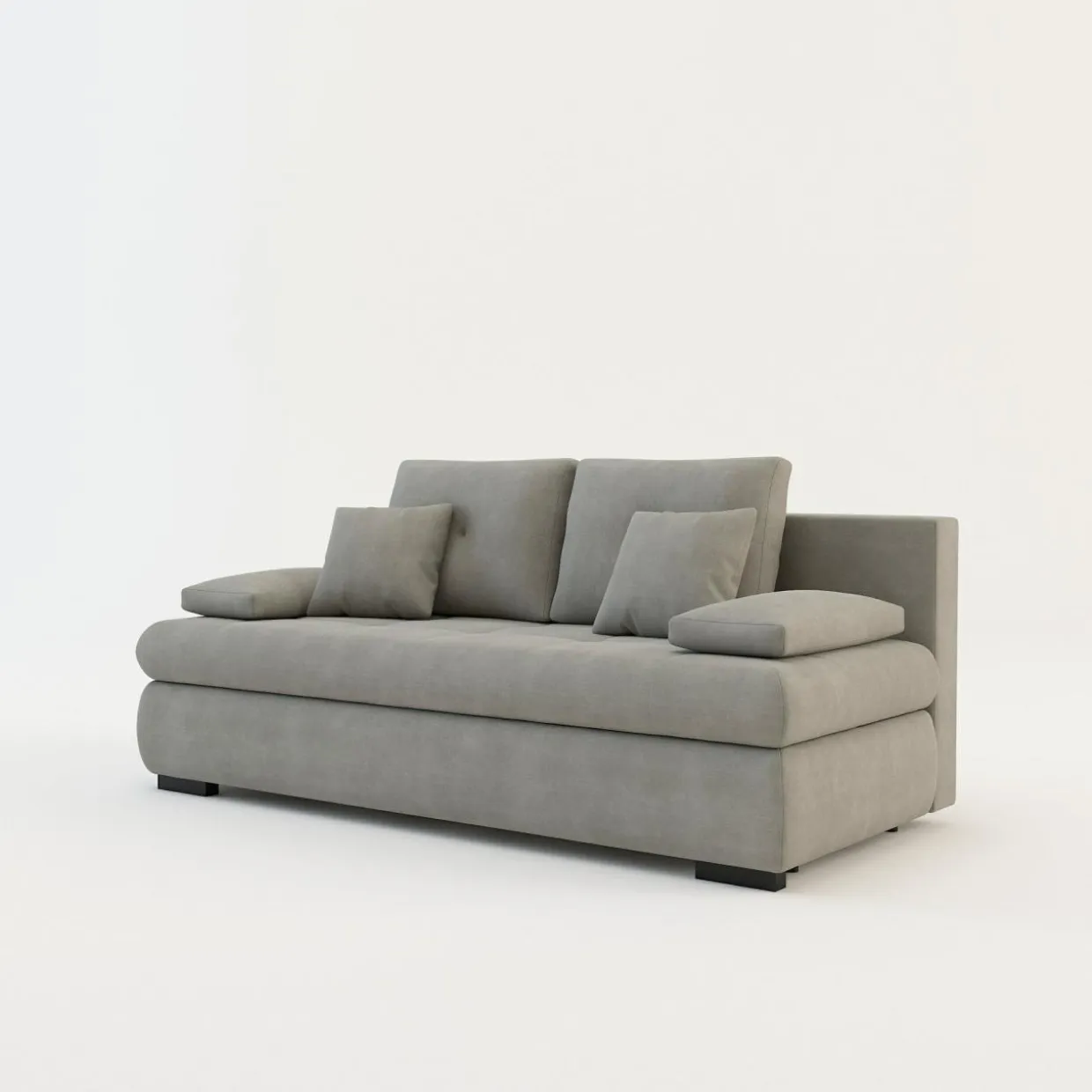 Sofa rozkładana 3-osobowa beżowa MEMO