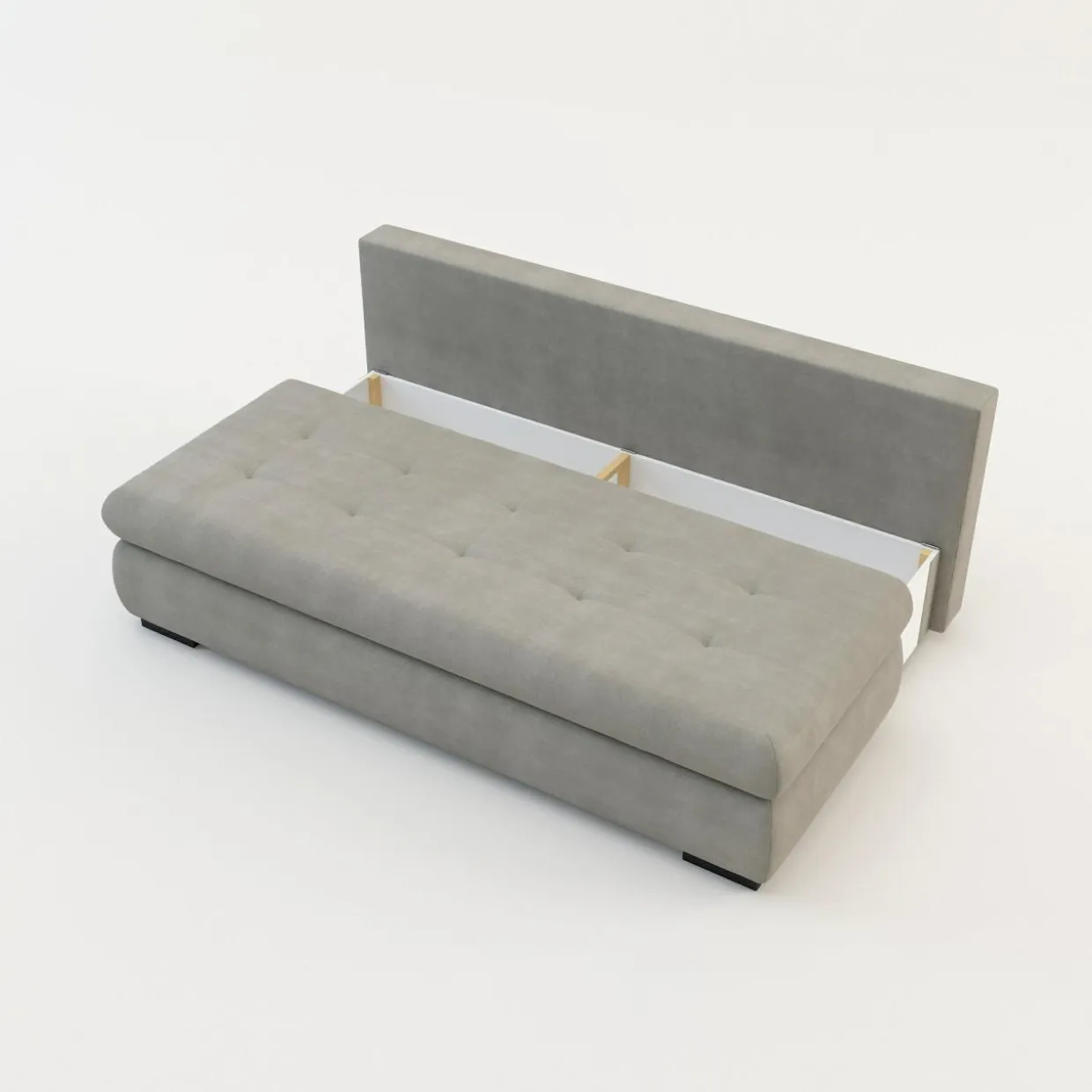 Sofa rozkładana 3-osobowa beżowa MEMO