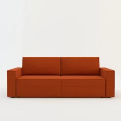 Sofa rozkładana 3-osobowa ceglasta METIS