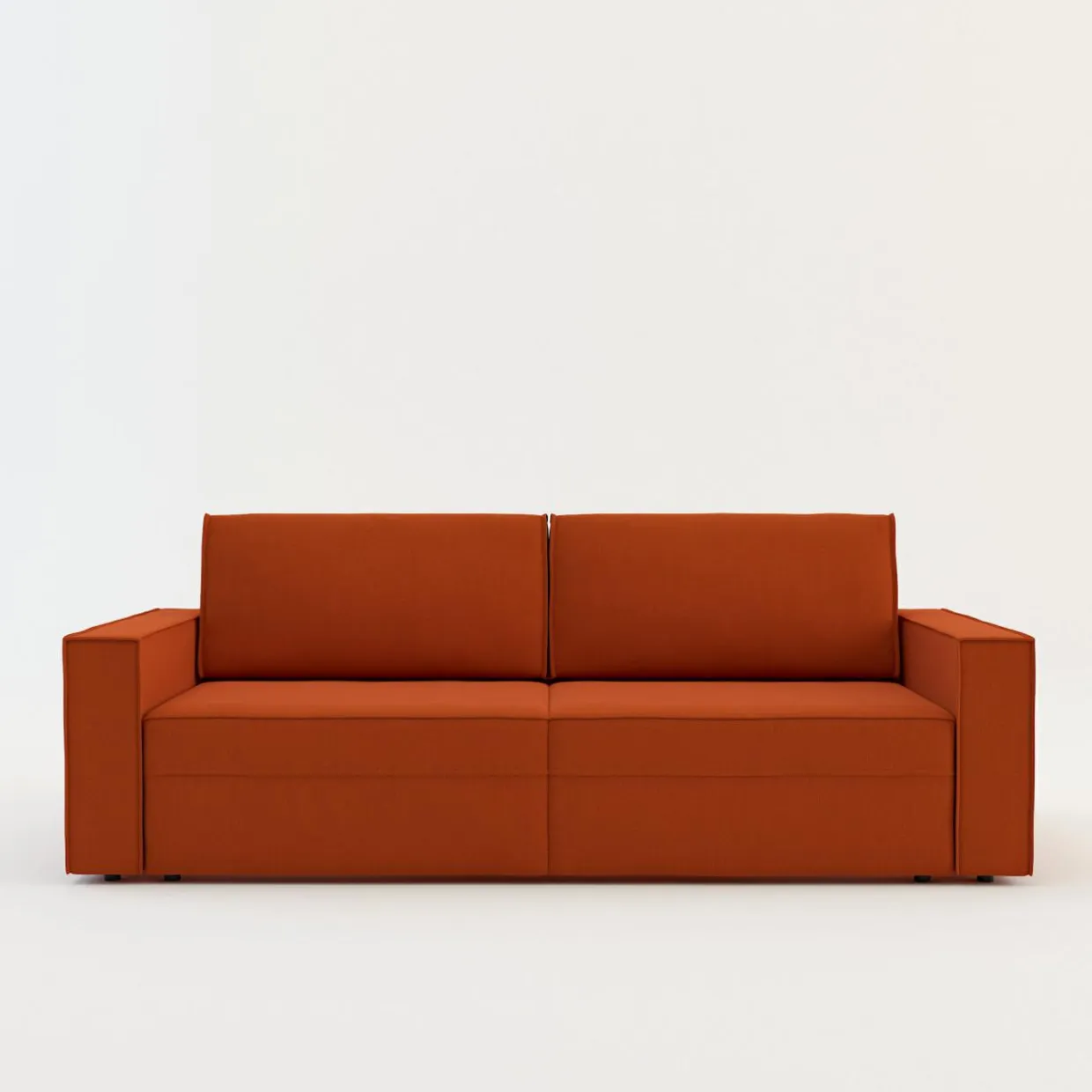 Sofa rozkładana 3-osobowa ceglasta METIS