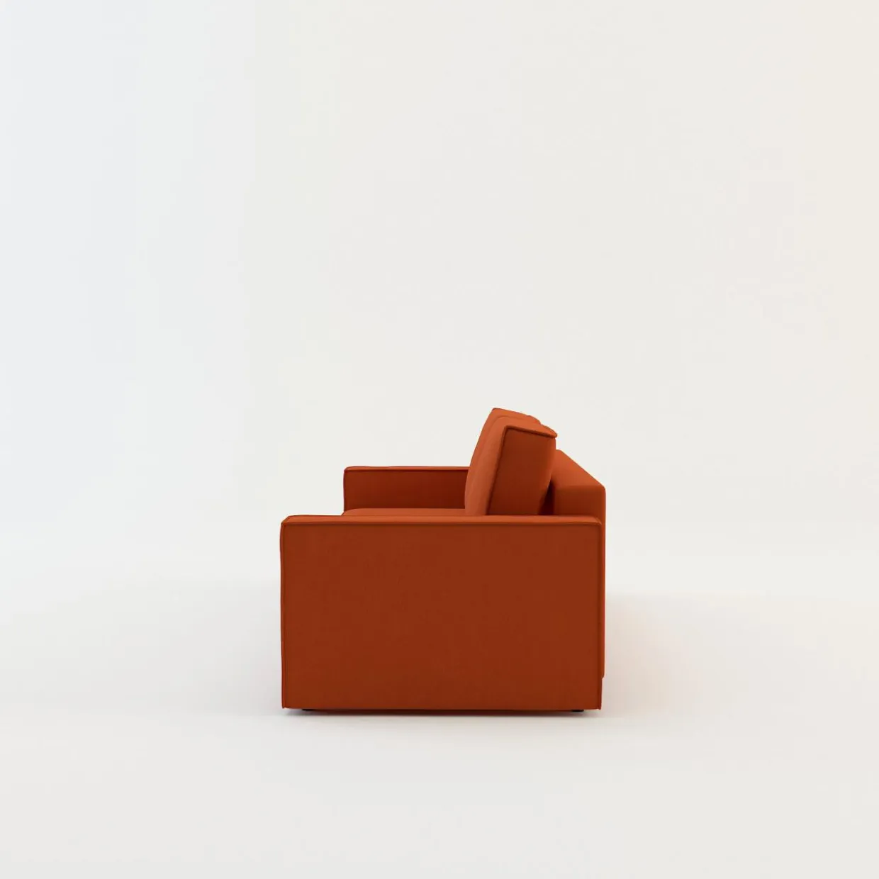 Sofa rozkładana 3-osobowa ceglasta METIS