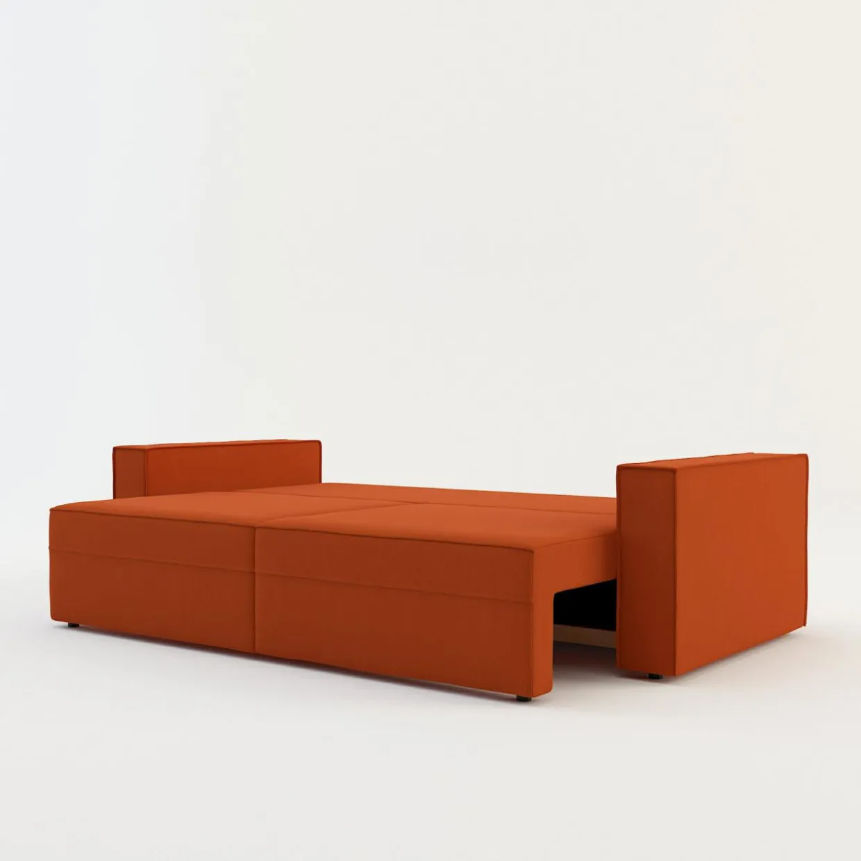 Sofa rozkładana 3-osobowa ceglasta METIS