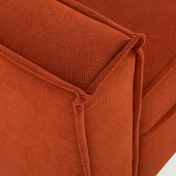 Sofa rozkładana 3-osobowa ceglasta METIS