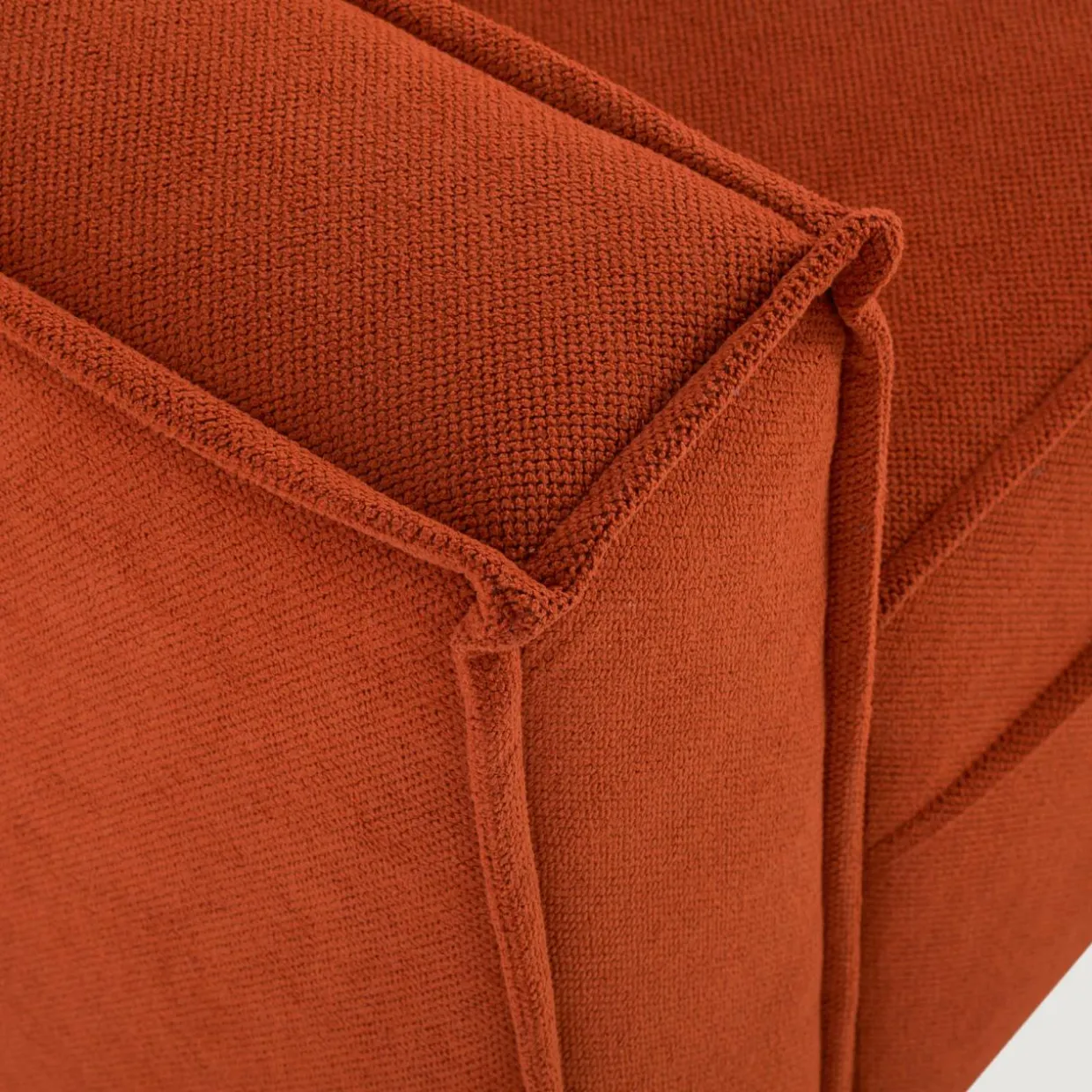 Sofa rozkładana 3-osobowa ceglasta METIS