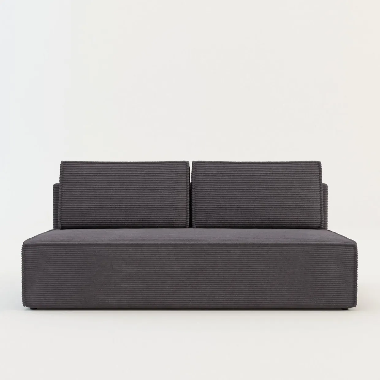 Sofa rozkładana 3-osobowa ciemnoszara UNO