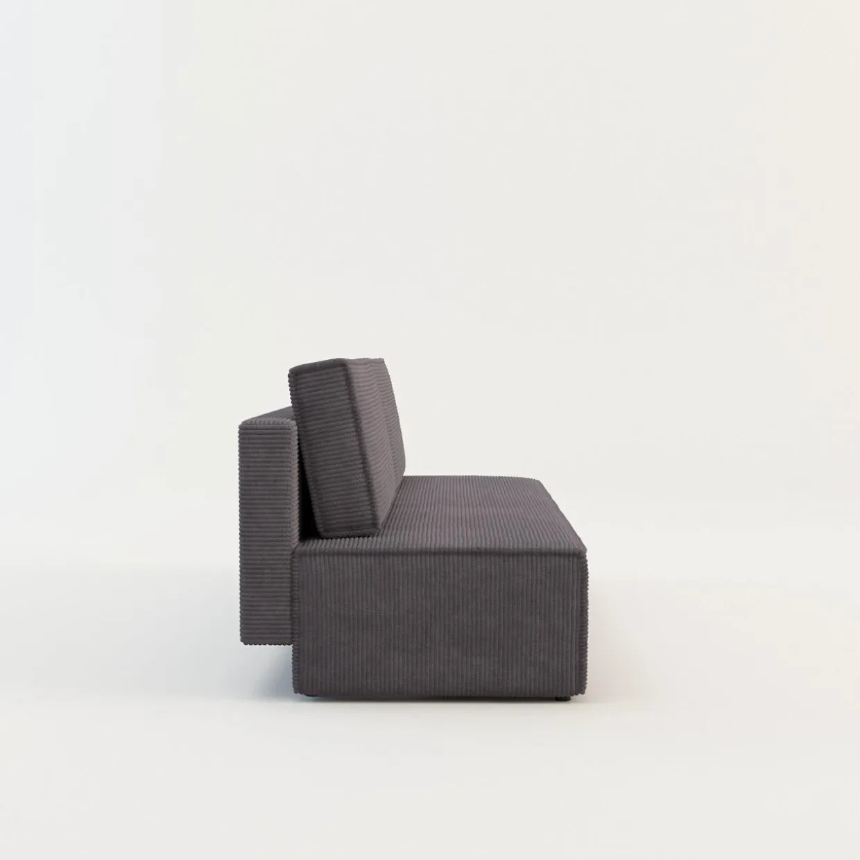 Sofa rozkładana 3-osobowa ciemnoszara UNO
