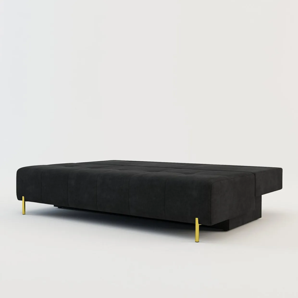 Sofa rozkładana 3-osobowa czarna ALFA
