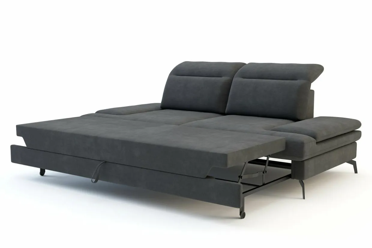 Sofa rozkładana 3-osobowa FIJI grafitowa