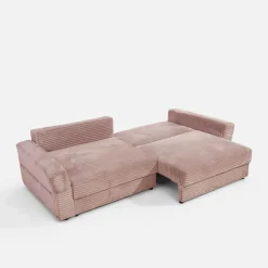 Sofa rozkładana 4-osobowa NOEMI pudrowy róż
