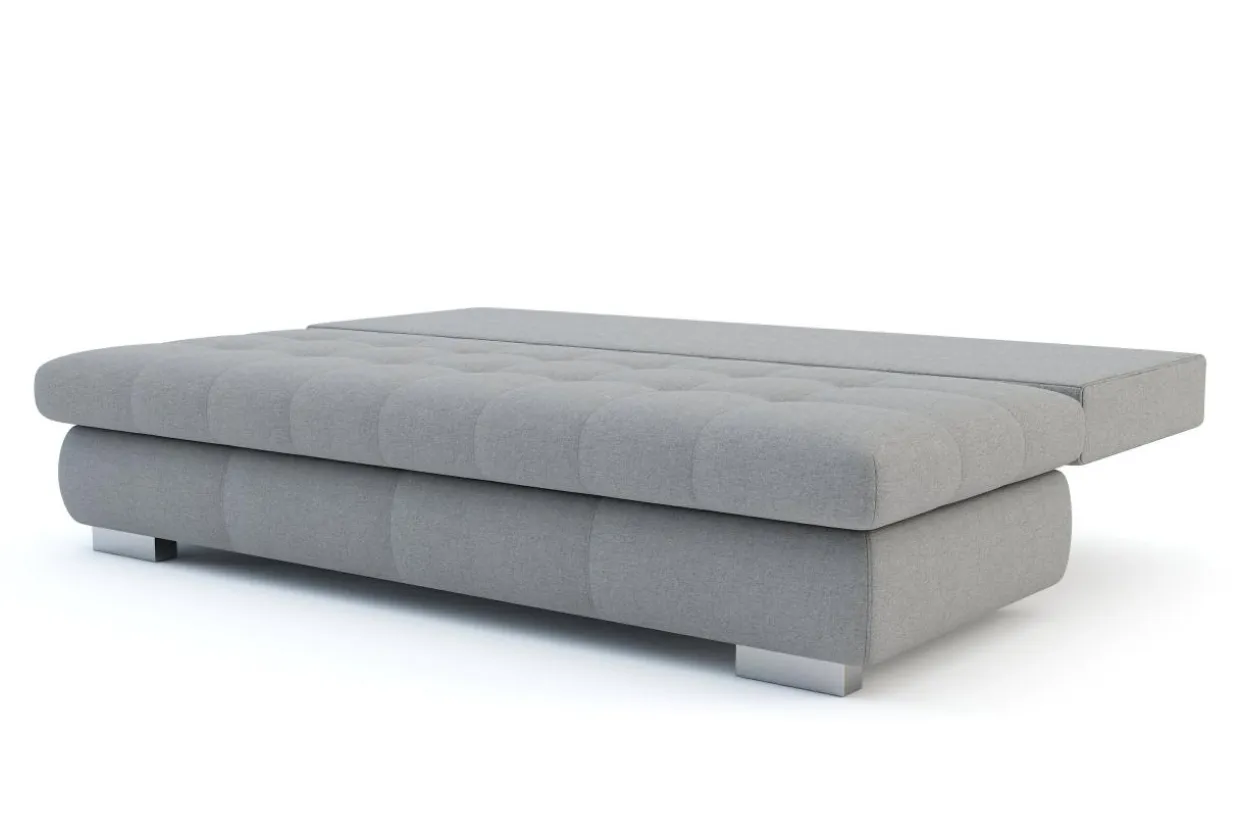 Sofa rozkładana 3-osobowa szara PRATO