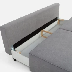Sofa rozkładana 3-osobowa szara GRIS