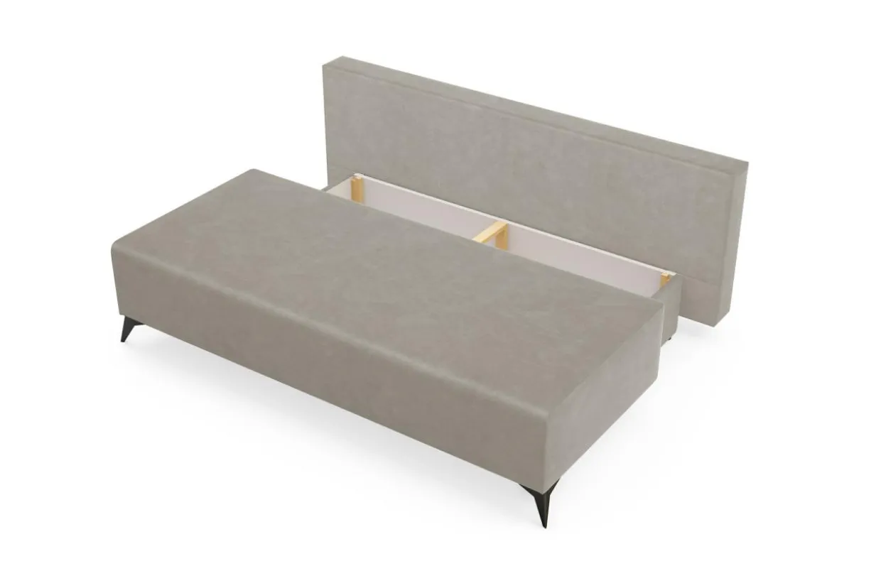 Sofa rozkładana popielata CASEY