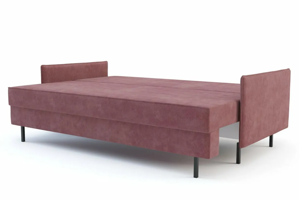 Sofa rozkładana różowa NELLY