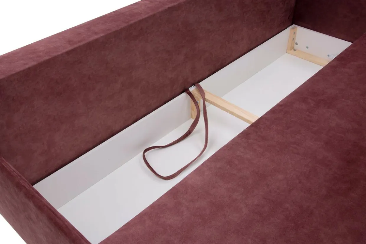 Sofa rozkładana różowa NELLY