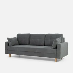 Sofa rozkładana szara AURA