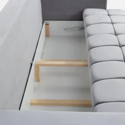 Sofa rozkładana szara CARO