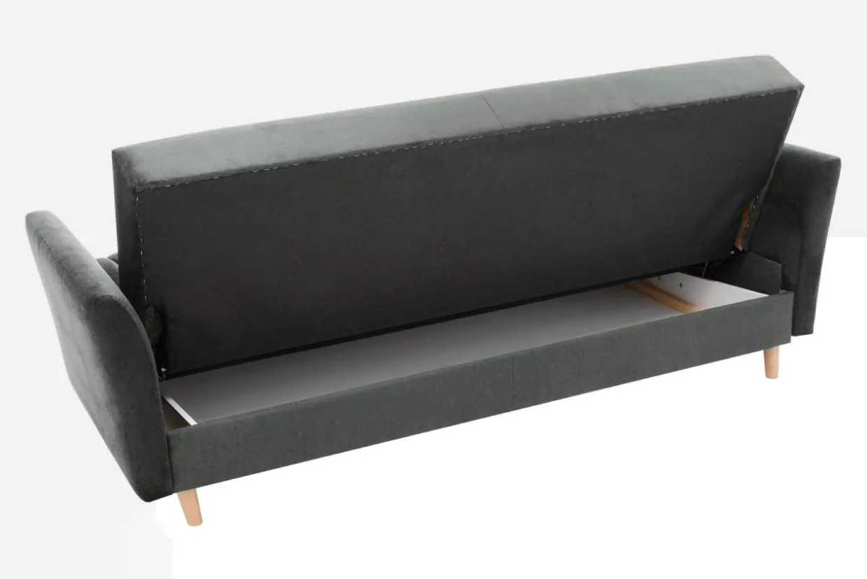 Sofa rozkładana szara PORTO