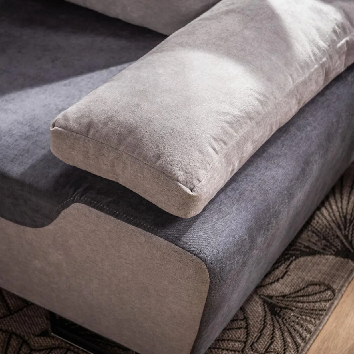 Sofa rozkładana szara SALINA