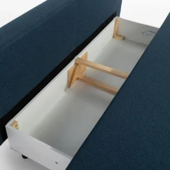 Sofa rozkładana szaroniebieska STAR