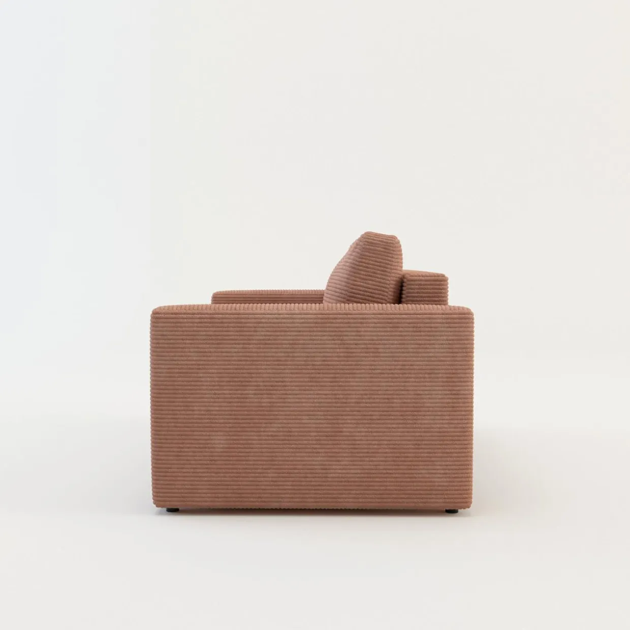 Sofa rozkładana sztruksowa różowa SOFI