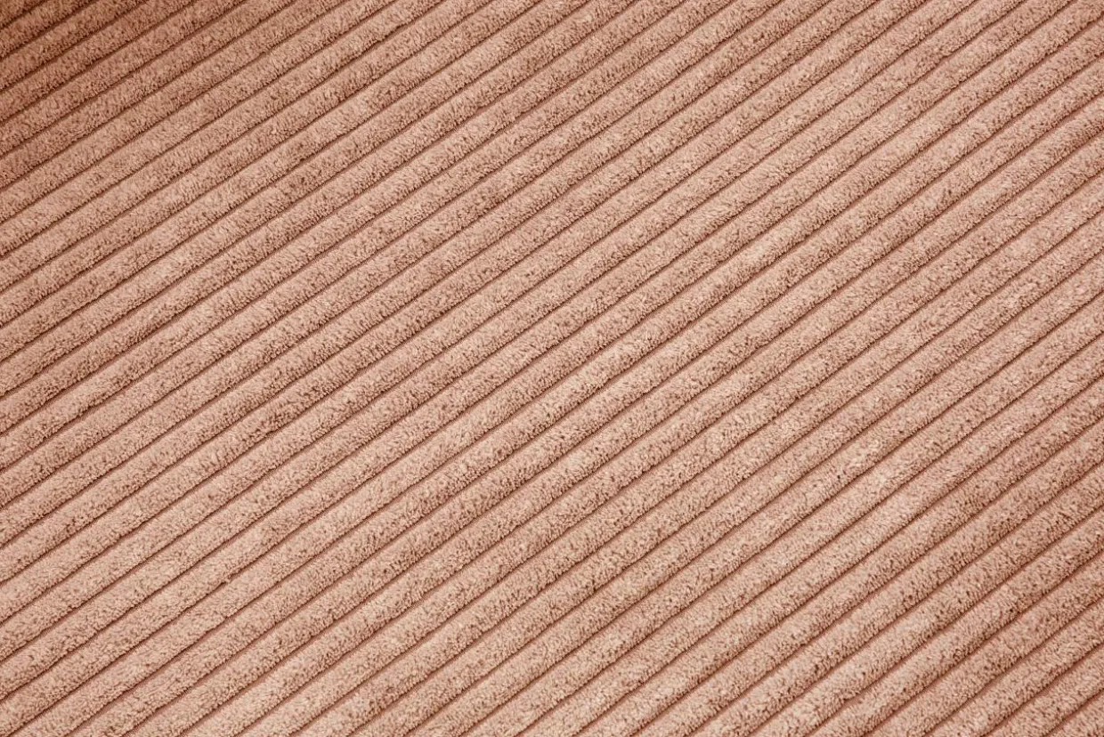 Sofa rozkładana sztruksowa różowa SOFI
