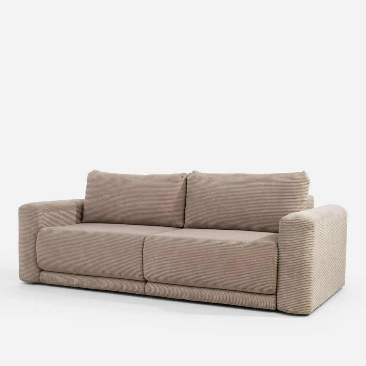 Sofa rozkładana sztruksowa beżowa URBAN