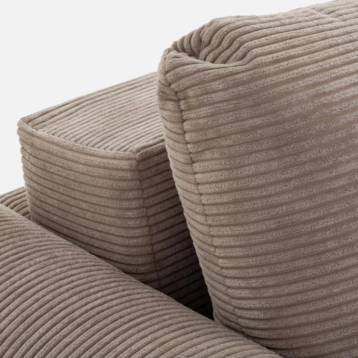 Sofa rozkładana sztruksowa beżowa URBAN