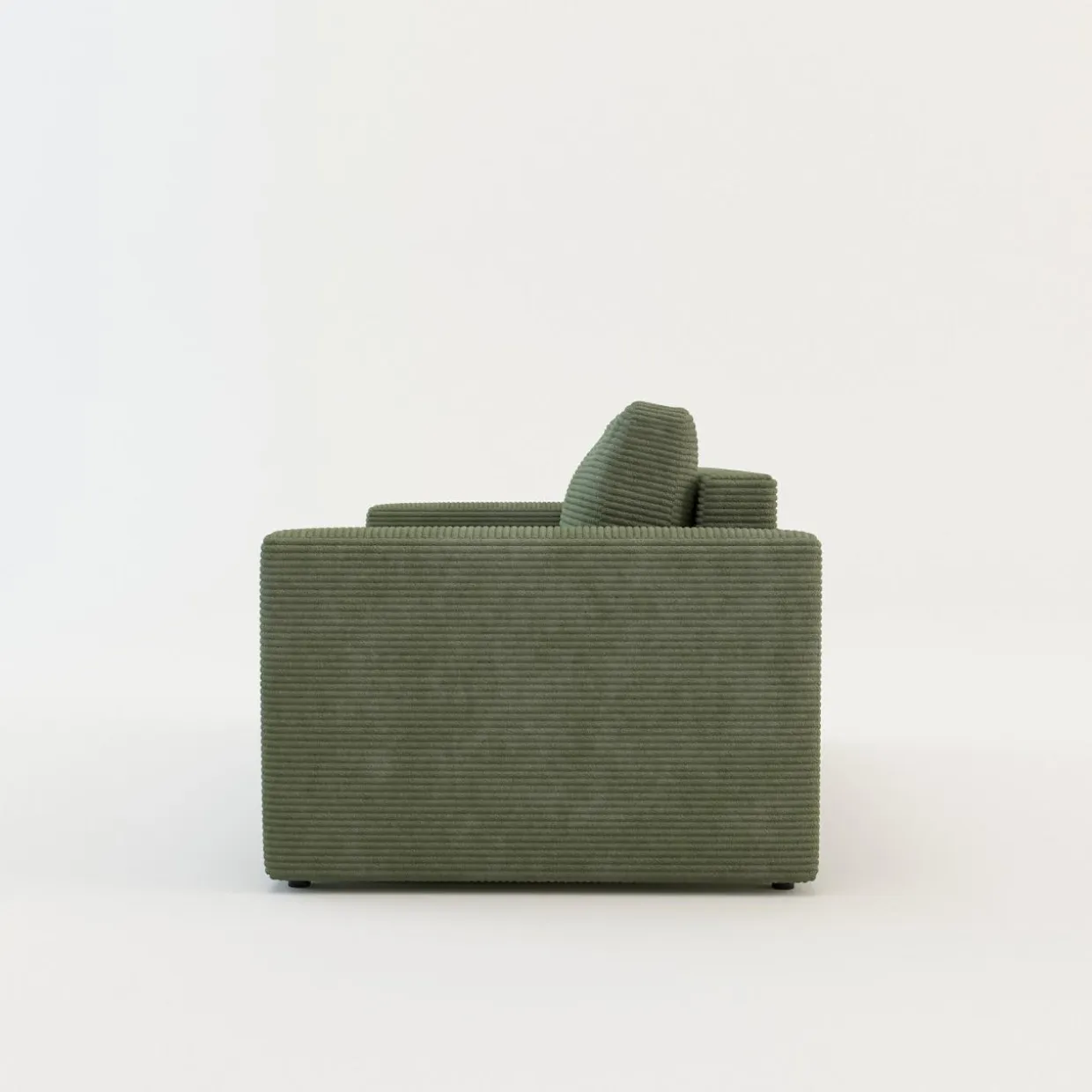 Sofa rozkładana sztruksowa zielona SOFI