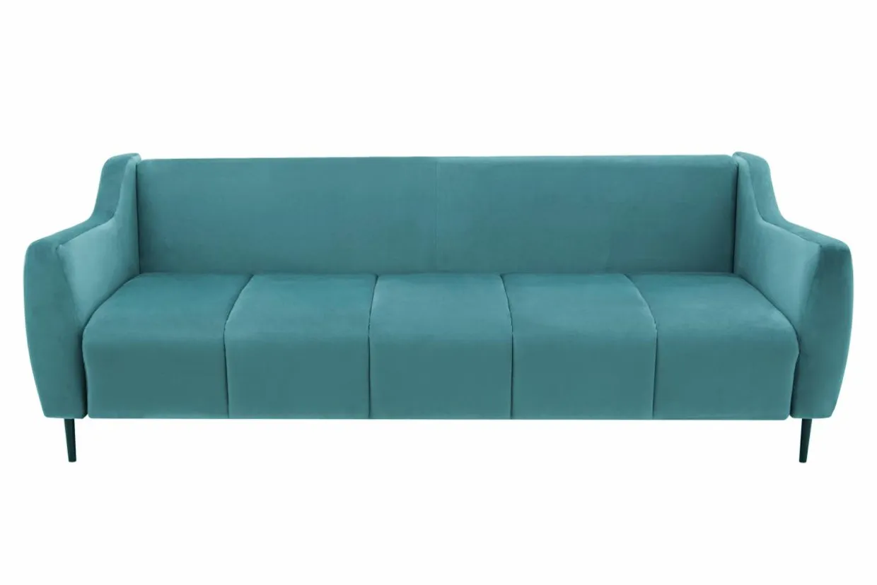 Sofa rozkładana turkusowa 3-osobowa ETNA
