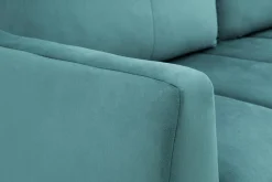 Sofa rozkładana turkusowa 3-osobowa ETNA