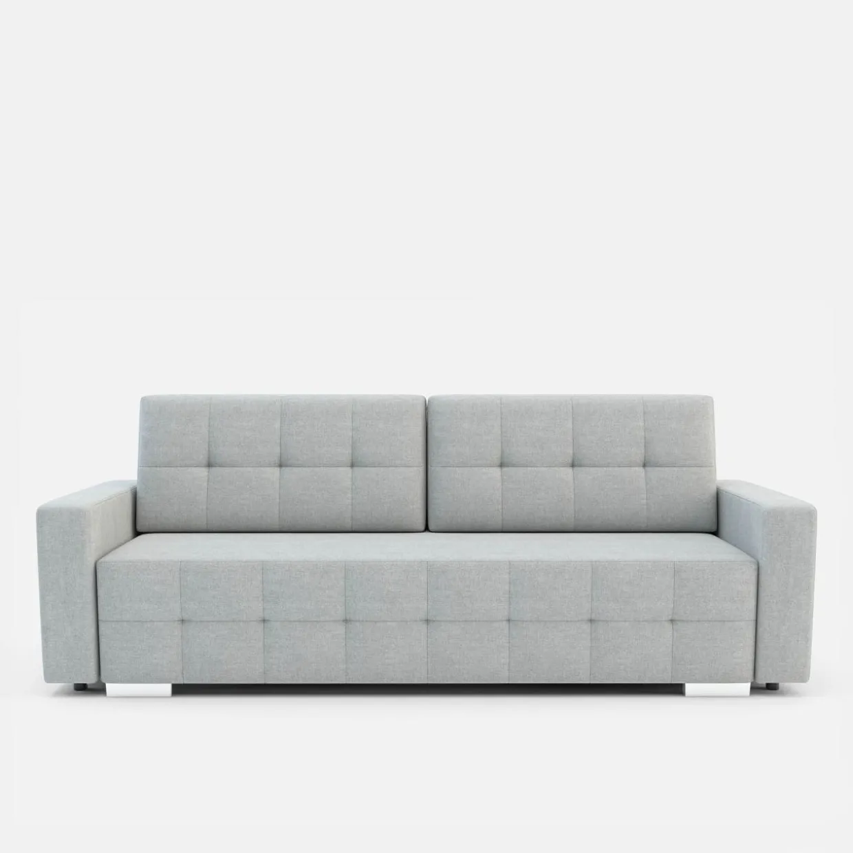 Sofa rozkładana z pikowaniem jasnoszara LILA