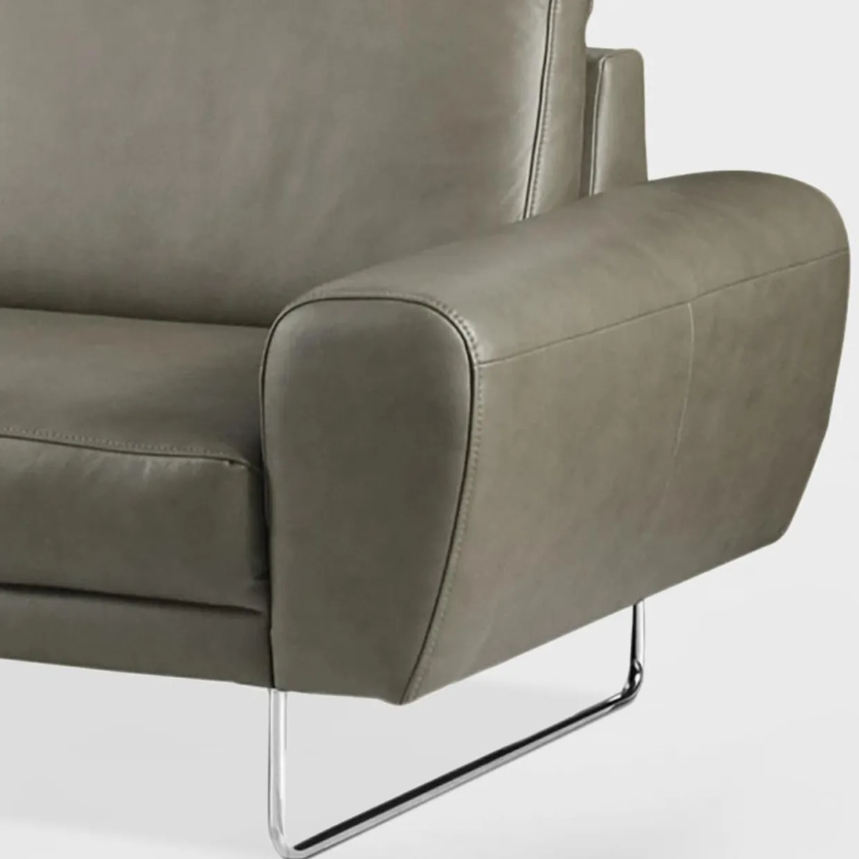 Sofa skórzana 2 osobowa SPRING szara