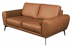 Sofa skórzana brązowa 2 os SPRING