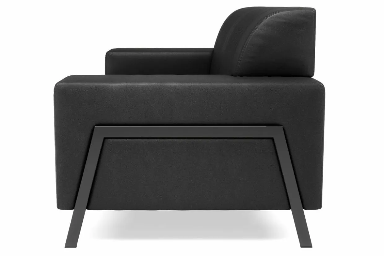 Sofa skórzana czarna ZENIT