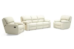 Sofa skórzana i dwa fotele z funkcją relax ORLANDO