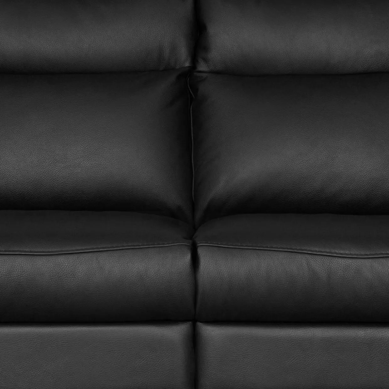 Sofa skórzana 2-osobowa czarna PERLE