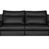 Sofa skórzana z funkcją relaks czarna PERLE