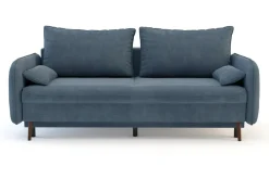 Sofa szara VAMOS nóżki orzech