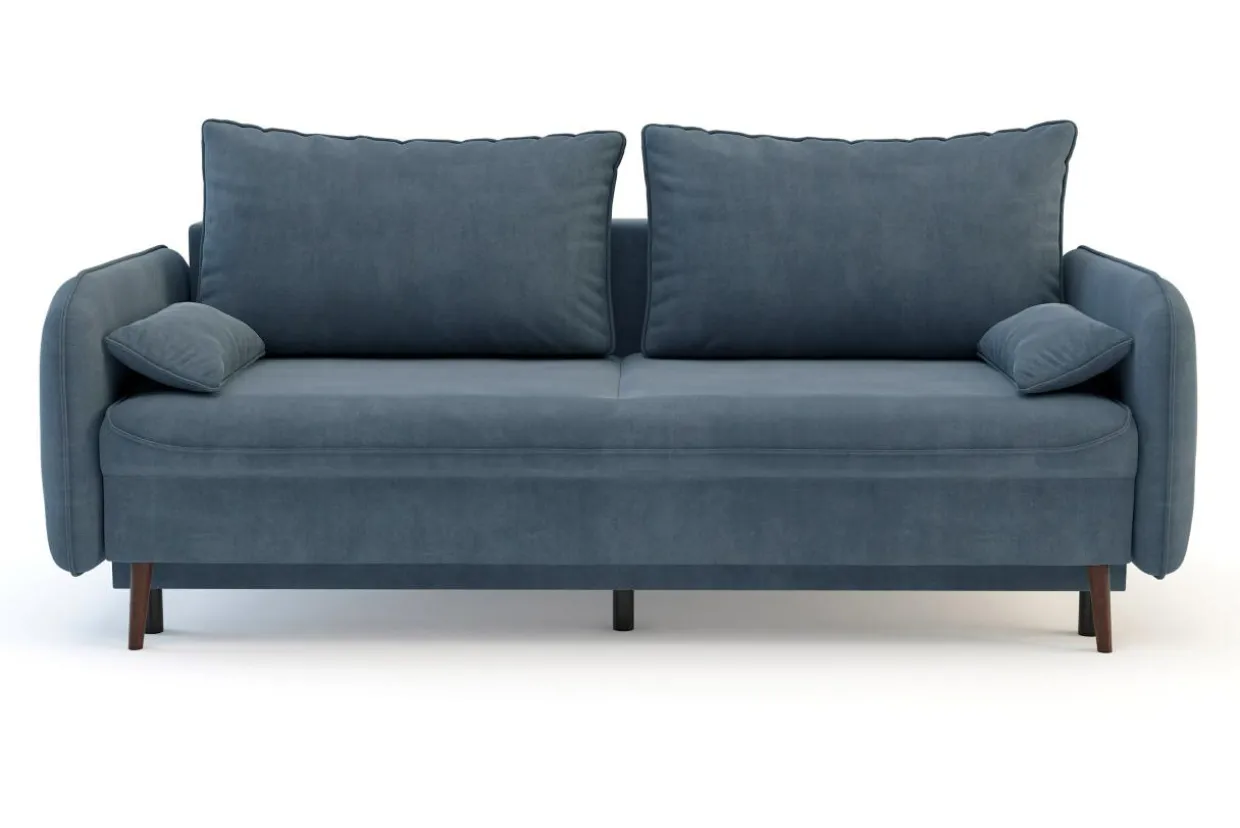 Sofa szara VAMOS nóżki orzech