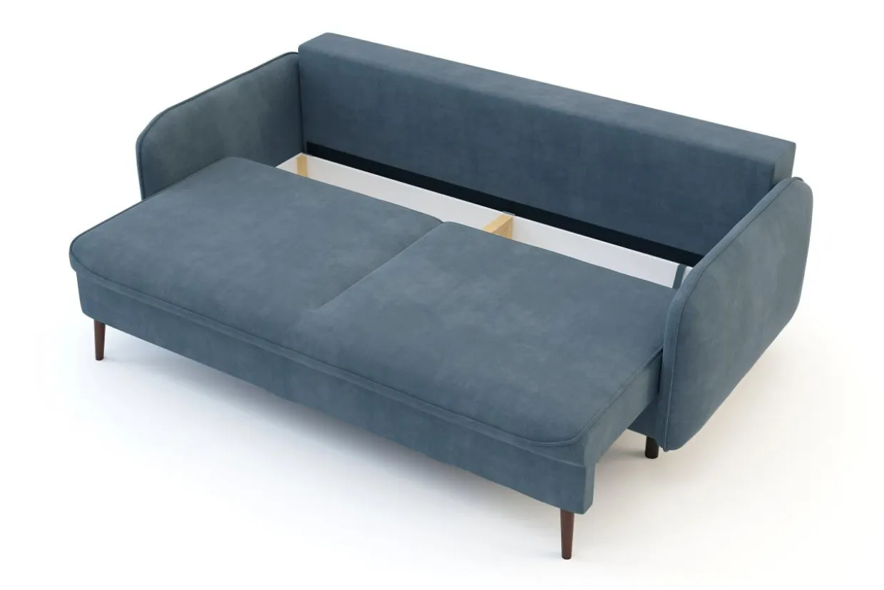 Sofa szara VAMOS nóżki orzech